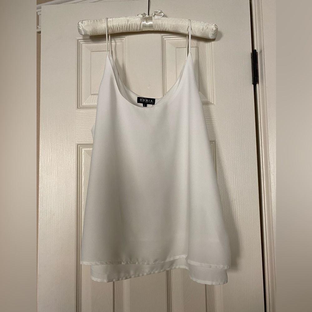 Spaghetti strap blouse.